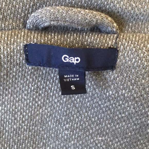 GAP Cozy Gray Puffy Funnel Neck Vest S - Picture 8 of 8